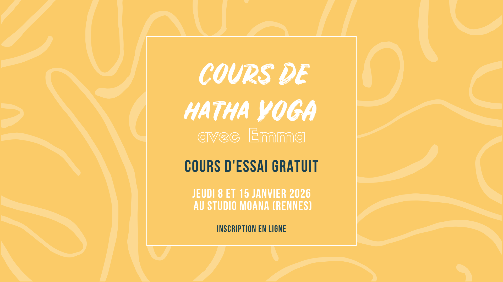 Cours d&rsquo;essai – Hatha Yoga 1 – Rentrée de Janvier 2026