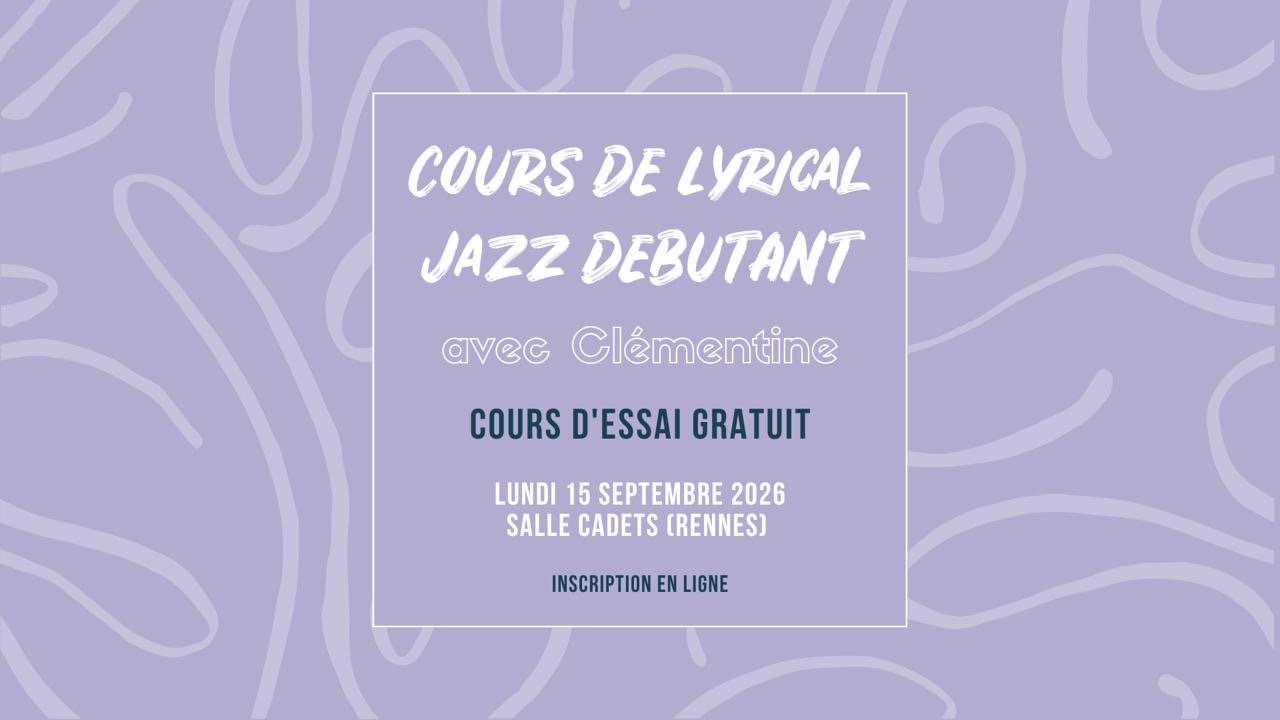 Cours d’essai – Lyrical Jazz débutant